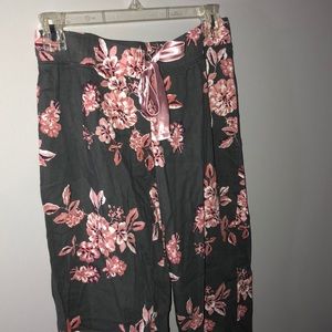 LLD ~ floral loungewear pants with silk ribbon